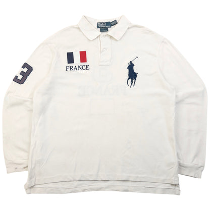 Vintage 90s Polo Ralph Lauren France Long Sleeve Polo Shirt Size XS