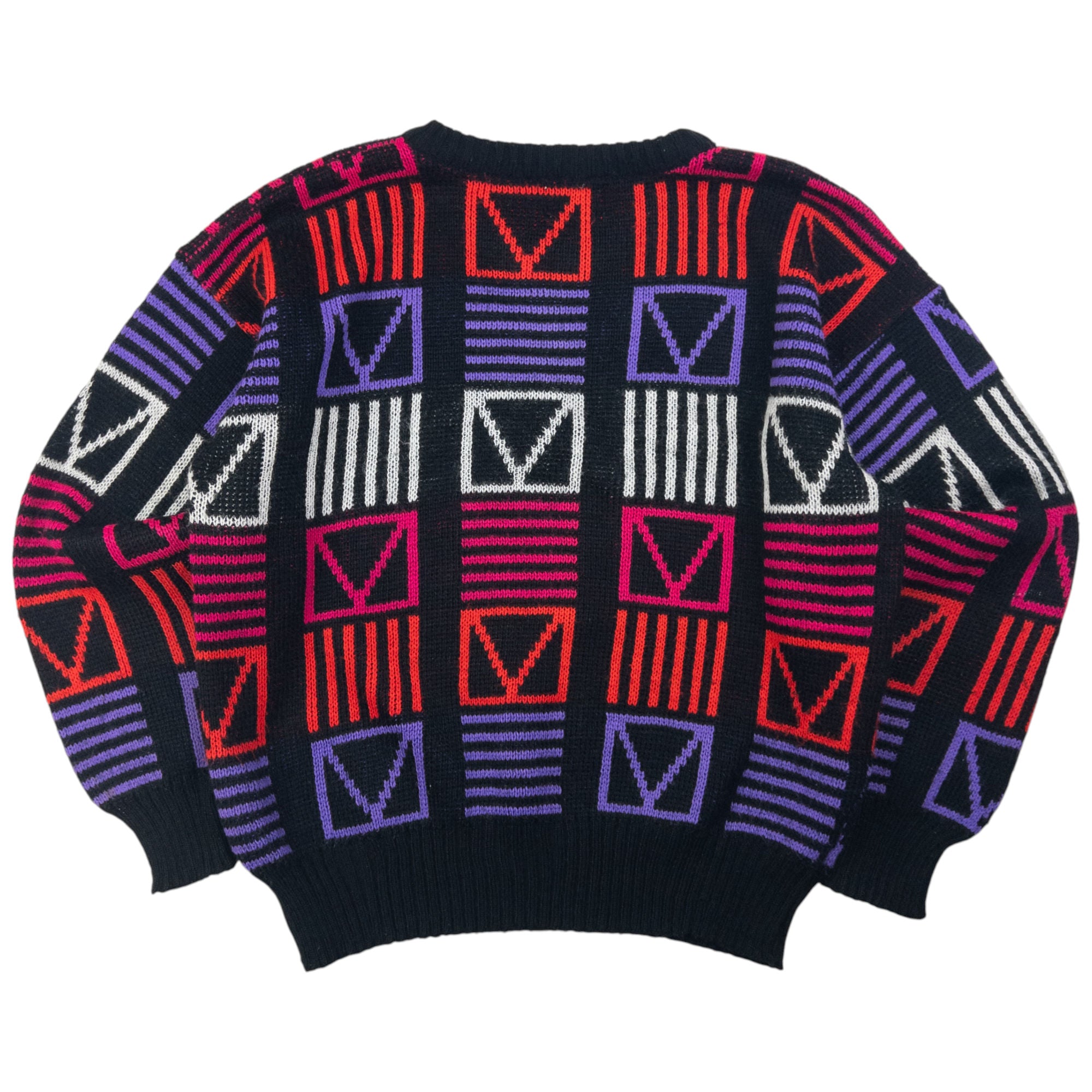 Vintage Valentino Jeans Geometric Knit Jumper Size S