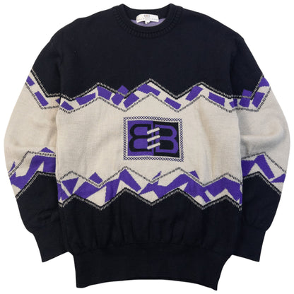 Vintage 90s Balenciaga Pattern Wool Jumper Size S