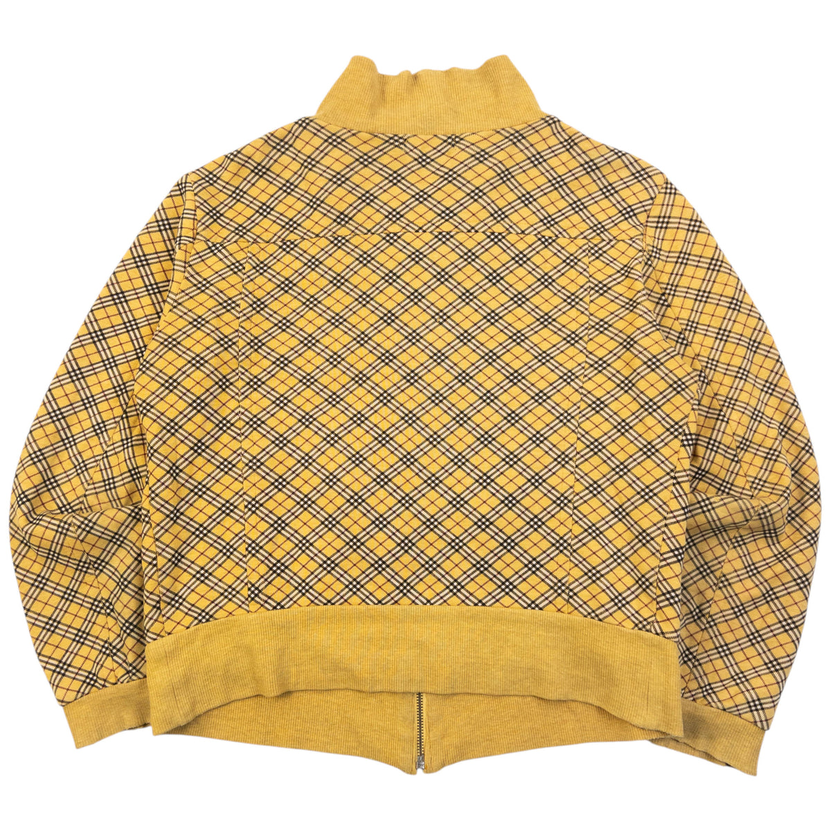 Vintage 2000s Burberry Blue Label Nova Check Zip Up Sweatshirt in yellow (cotton blend), photo 2