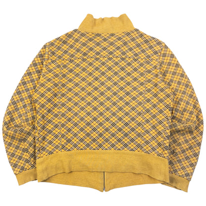 Vintage 2000s Burberry Blue Label Nova Check Zip Up Sweatshirt in yellow (cotton blend), photo 2