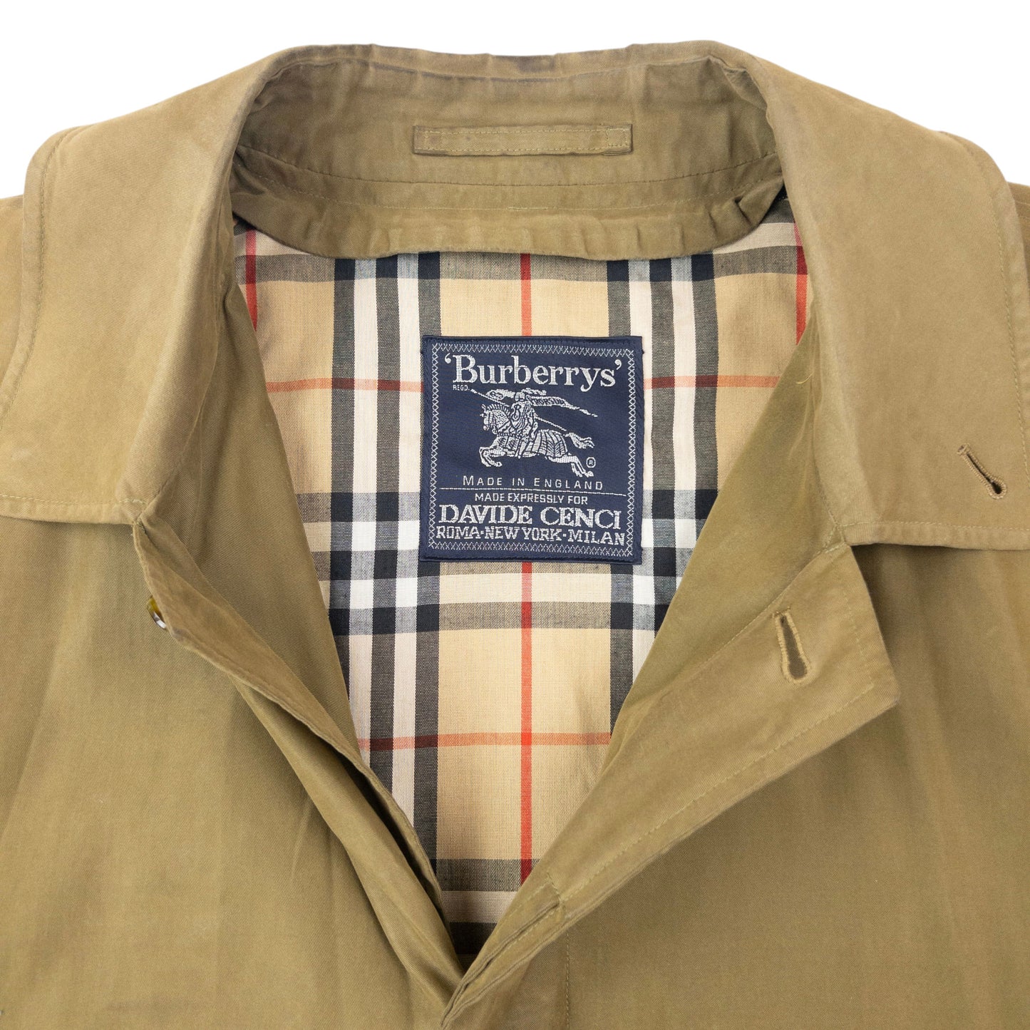Vintage 80s Burberry Davide Cenci Trench Jacket Size XL
