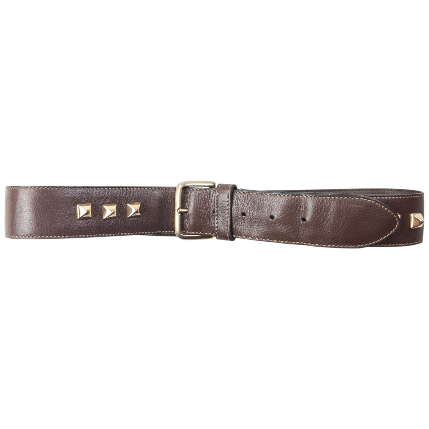 Vintage 90s Prada Studded Leather Belt Size M