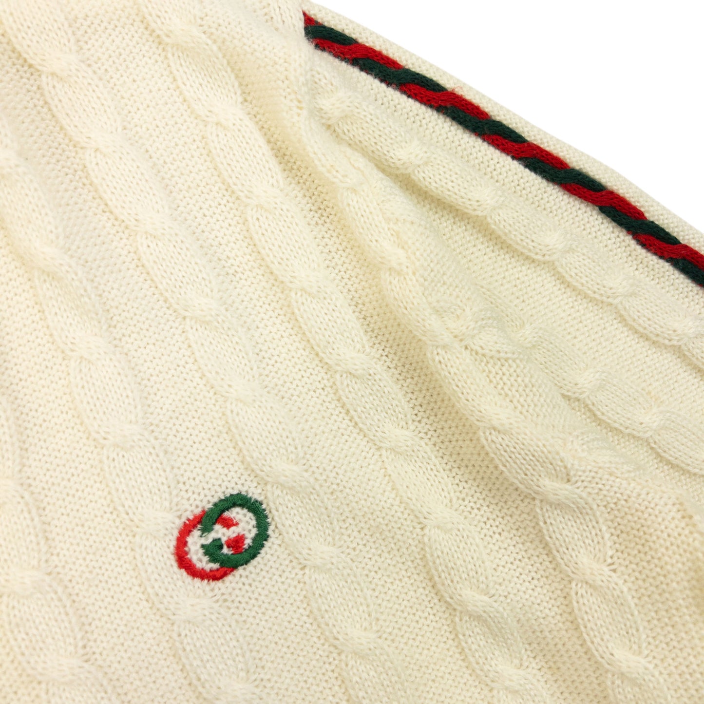 Vintage 80s Gucci Cable Knit Jumper Womens Size M