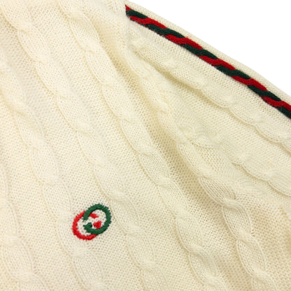 Vintage 80s Gucci Cable Knit Jumper Womens Size M