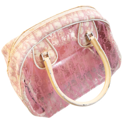 Vintage 2000s Dior Monogram Clear Handbag in pink, photo 6