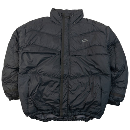 Vintage 90s Oakley Zip Up Puffer Snowboarding Jacket Size XXL