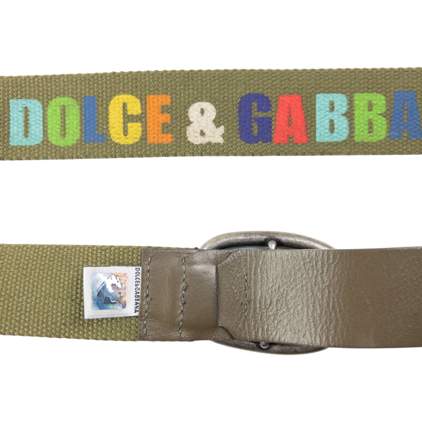 Vintage 2000s Dolce & Gabbana Rainbow Print Belt Size XL