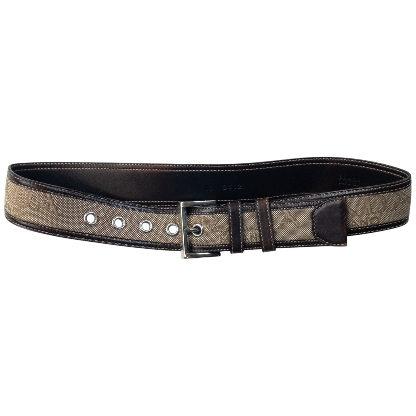 Vintage 90s Prada Leather Belt Size W26