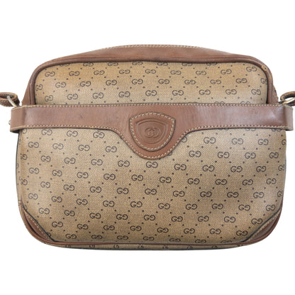 Vintage 80s Gucci Monogram Leather Crossbody Bag