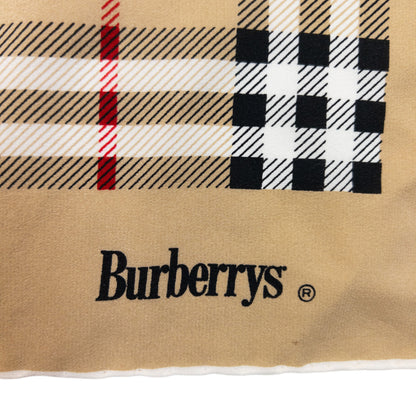 Vintage 90s Burberry Nova Check Silk Scarf in beige, photo 3