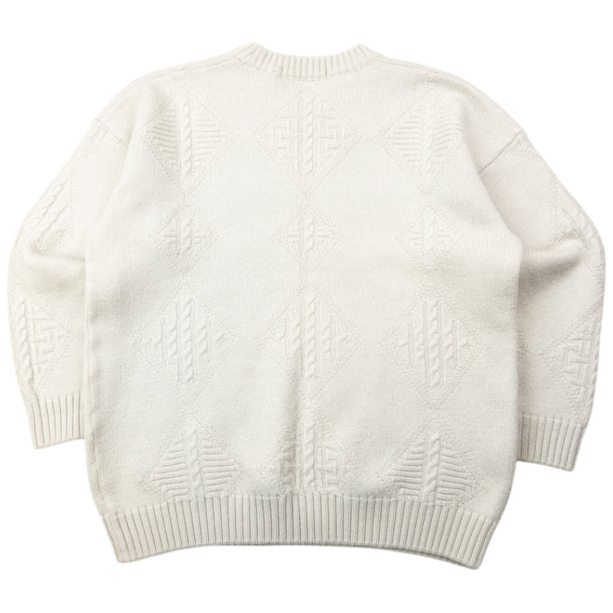 Vintage 90s Burberry Embroidered Wool Knit Jumper Womens Size S