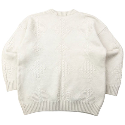 Vintage 90s Burberry Embroidered Wool Knit Jumper Womens Size S