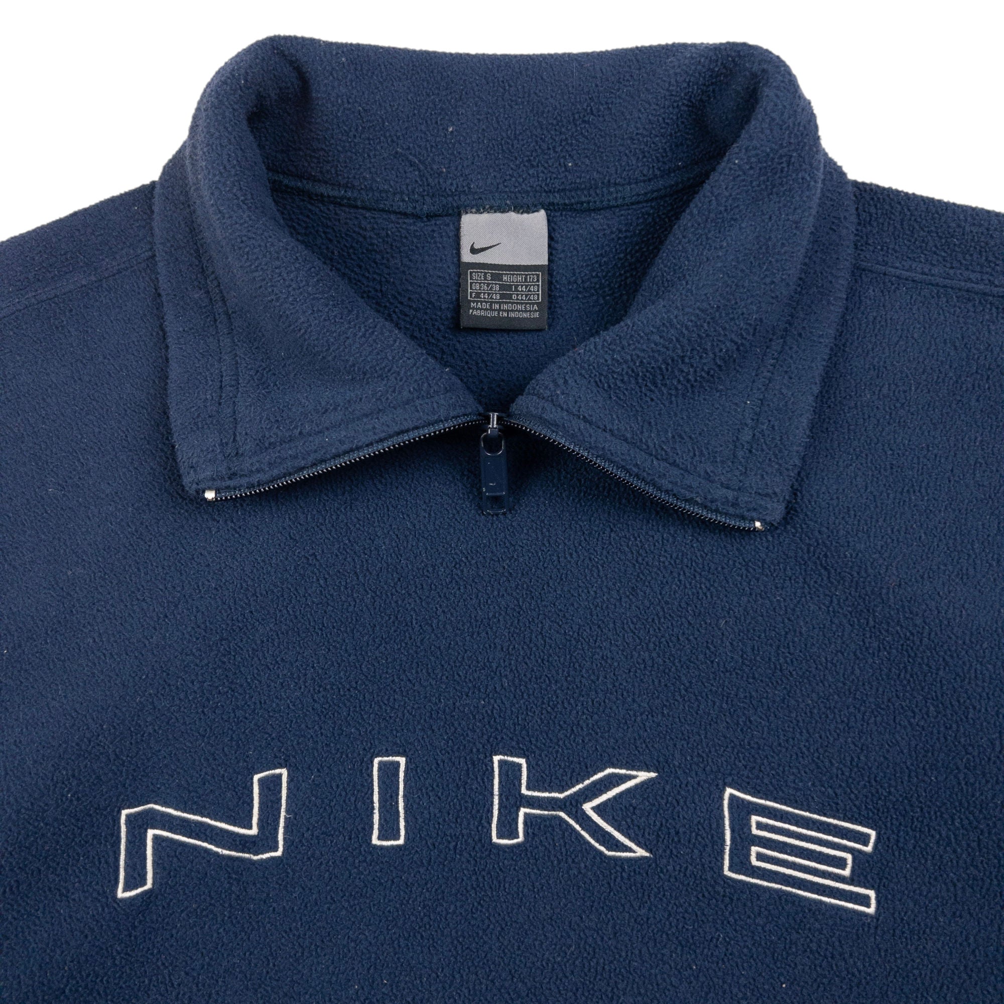 Vintage Nike Embroidered Q Zip Fleece Sweatshirt Size S