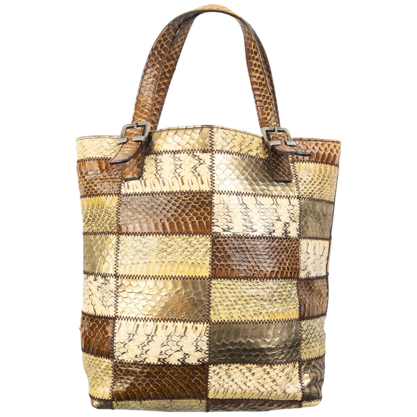 Vintage 2000s Miu Miu Patchwork Snakeskin Handbag