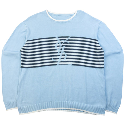 Vintage 2000s YSL Yves Saint Laurent Striped Jumper Size M