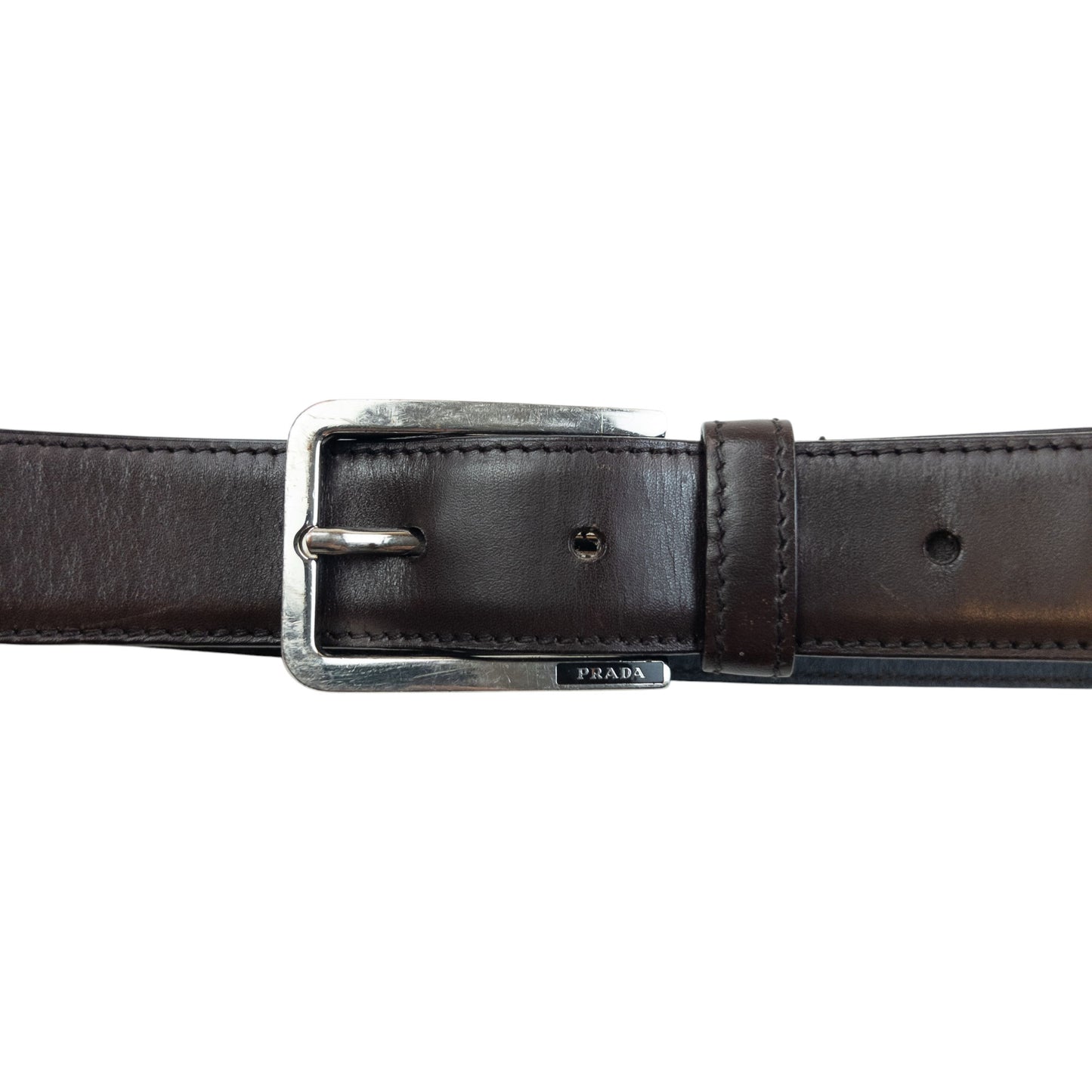 Vintage 2000s Prada Leather Belt Size XL