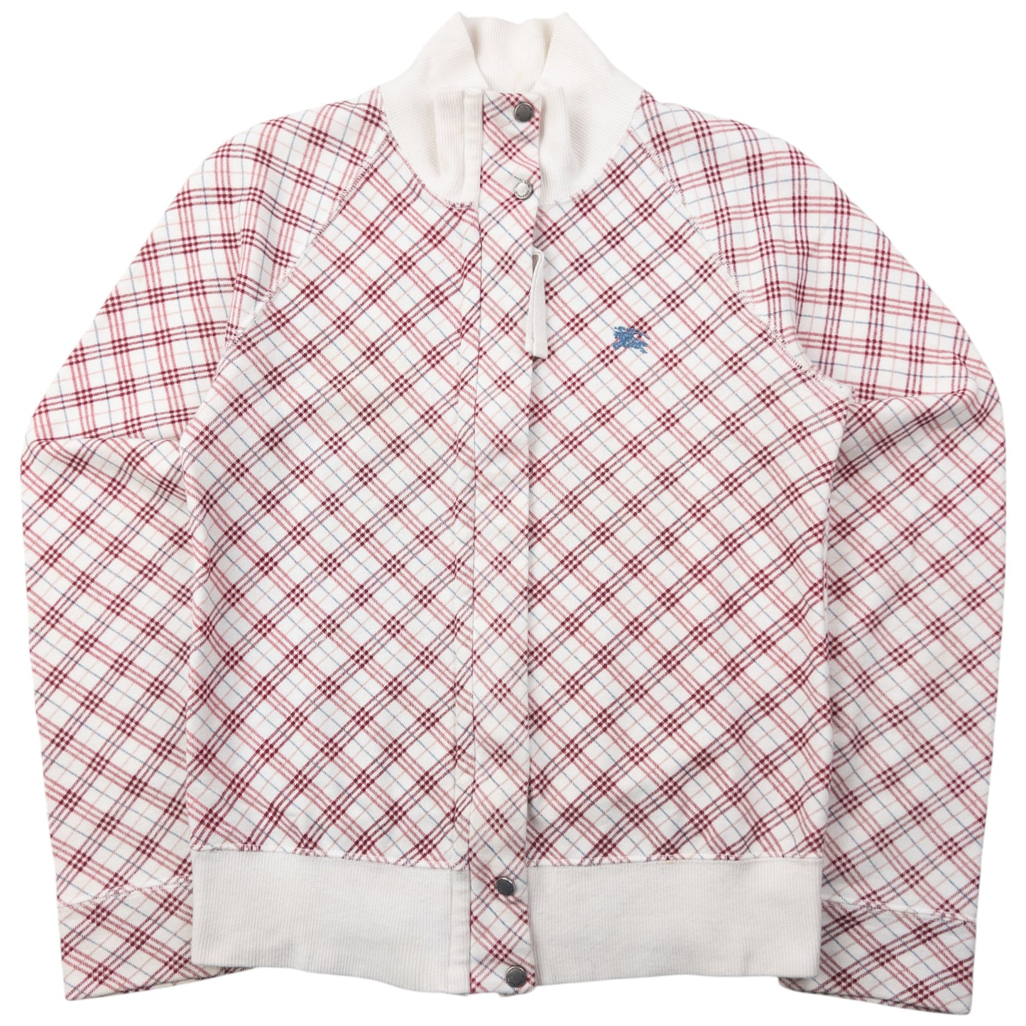 Vintage 2000s Burberry Blue Label Nova Check Zip Up Sweatshirt Womens Size S