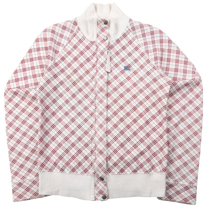 Vintage 2000s Burberry Blue Label Nova Check Zip Up Sweatshirt Womens Size S