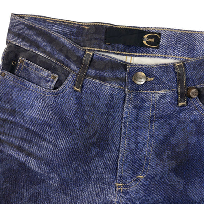 Vintage 2000s Roberto Cavalli Stretch Denim Pattern Jeans Womens Size W29