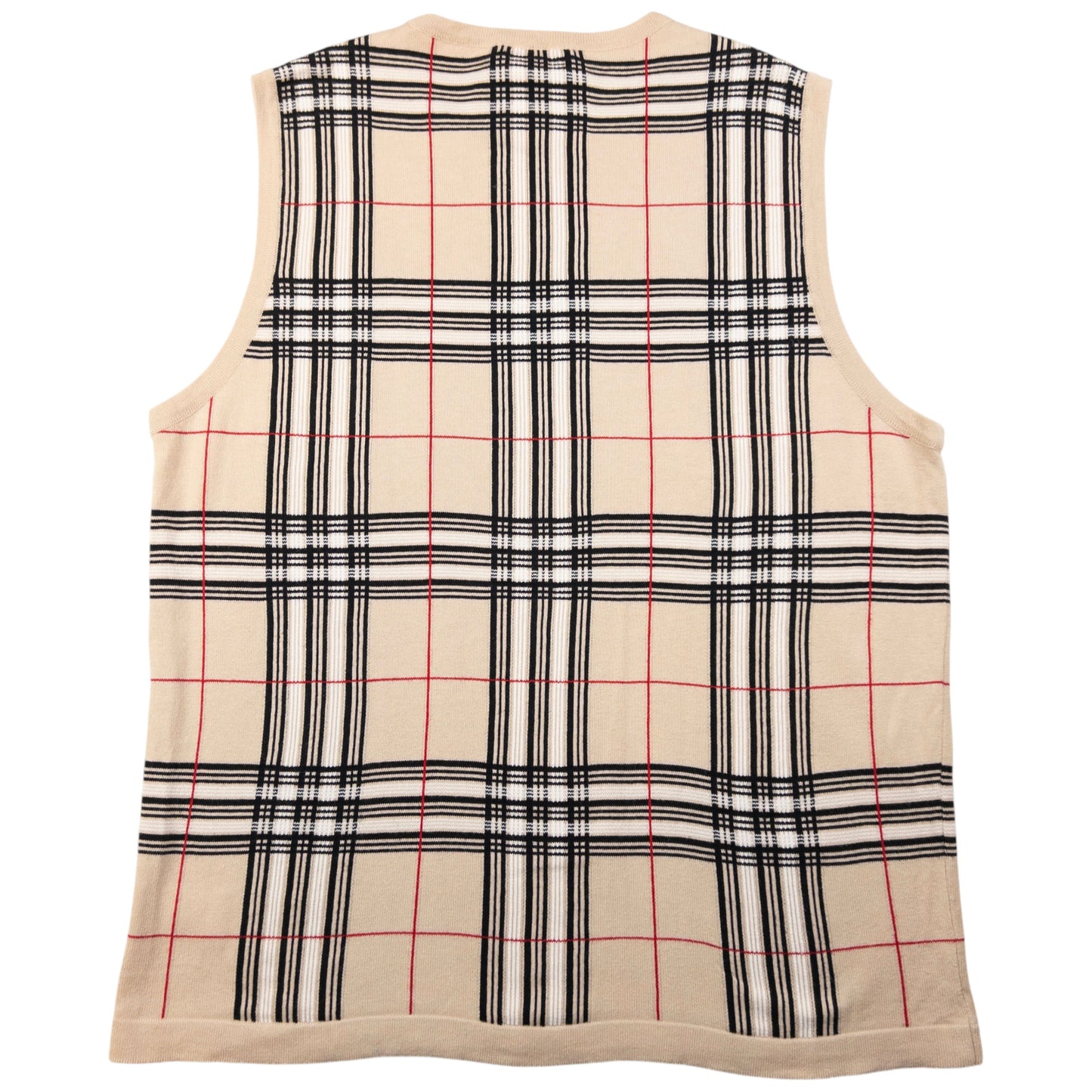 Vintage Burberry Nova Check Tartan Sweater Vest Jumper Size M