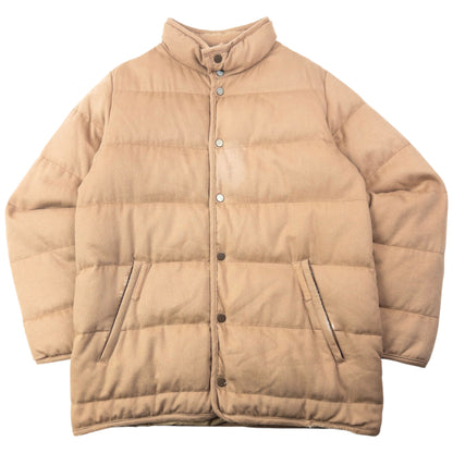 Vintage 90s Moncler Button Up Cashmere Puffer Jacket Size M