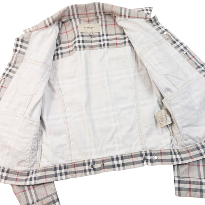 Vintage Burberry Nova Check Button Up Jacket Womens Size M