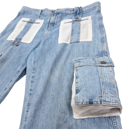 Vintage 2000s Dolce & Gabbana Mesh Cargo Pocket Denim Jeans Size W38