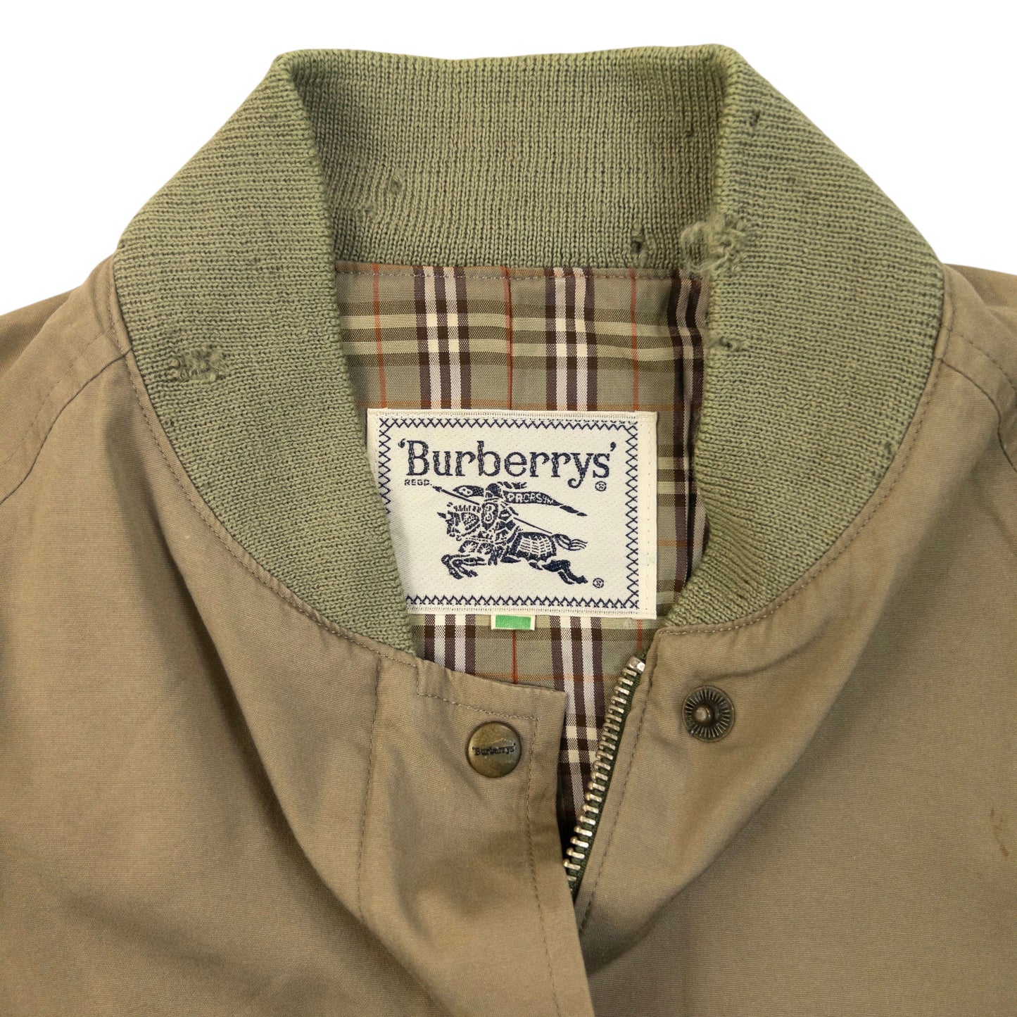 Vintage 90s Burberry Nova Check Lined Bomber Jacket Womens Size S