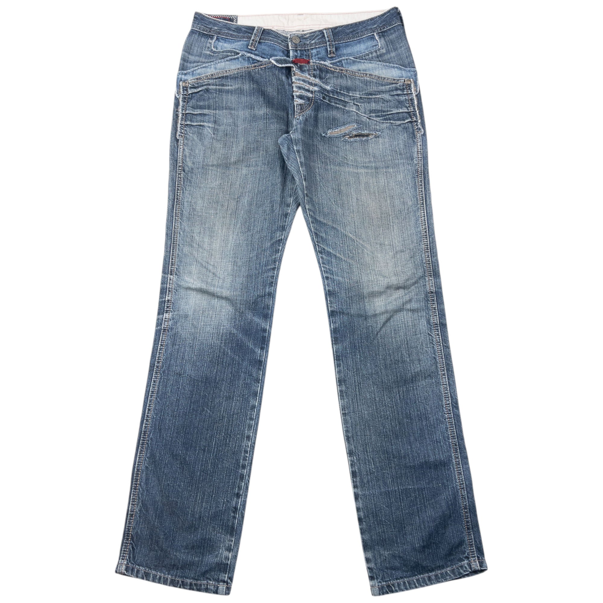 Vintage 2000s Marithe + Francois Girbaud Distressed Denim Jeans Size W34