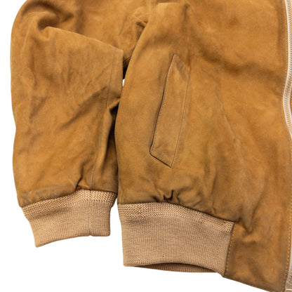 Vintage 90s Burberry Suede Bomber Jacket Size S