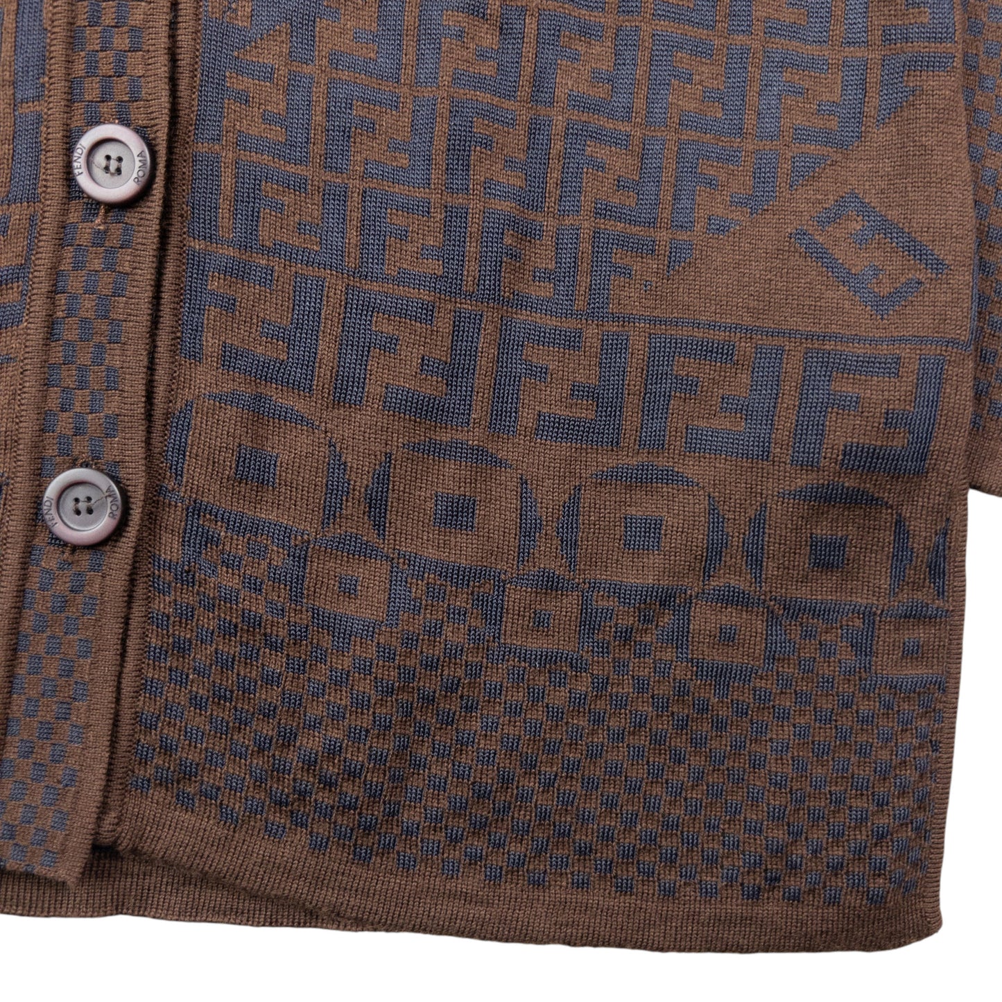 Vintage 90s Fendi Pattern Cardigan Womens Size M