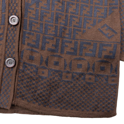 Vintage 90s Fendi Pattern Cardigan Womens Size M