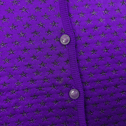 Vintage 90s Gianni Versace Star Pattern Wool Cardigan Womens Size S