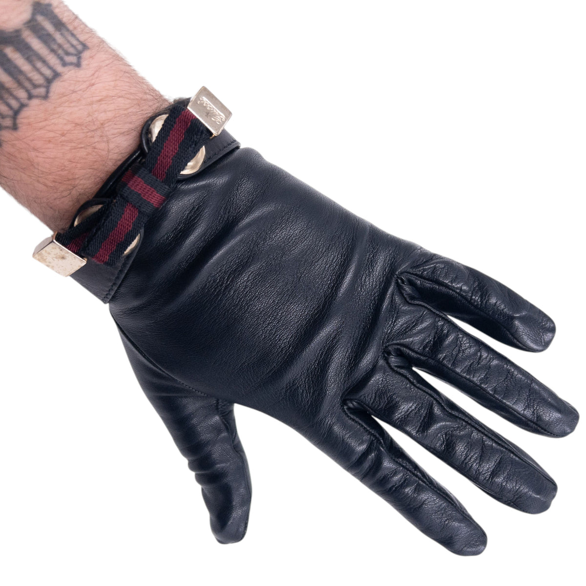 Vintage 2000s Gucci Bow Detail Leather Gloves Size M