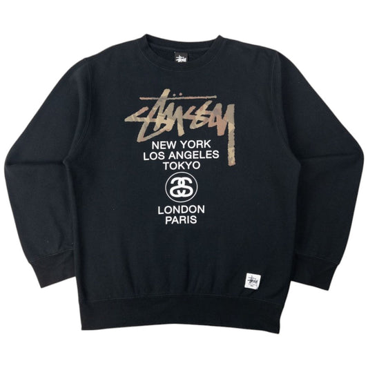 Vintage Stussy World Tour Graphic Sweatshirt Size L