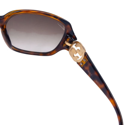 Vintage 2000s Gucci Diamanté Tortoise Shell Sunglasses