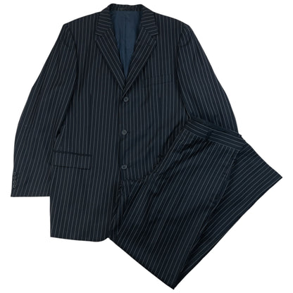 Vintage 90s YSL Yves Saint Laurent Pinstripe Jacket & Trousers Suit Set Size L