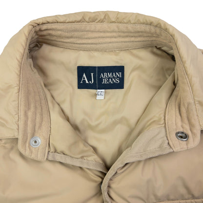 Vintage Armani Jeans Button Up Puffer Jacket Size L
