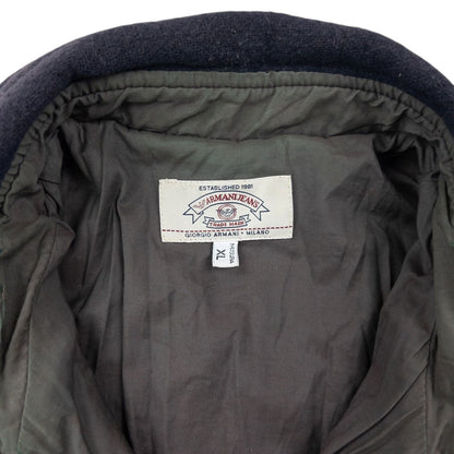 Vintage 90s Armani Jeans Quilted Wool Jacket Size XL