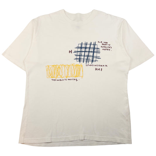 Vintage Hai Sporting Gear By Issey Miyake Scribble T Shirt Size S