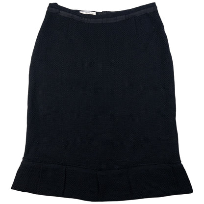 Vintage Prada Pleated Wool Skirt Womens Size W30