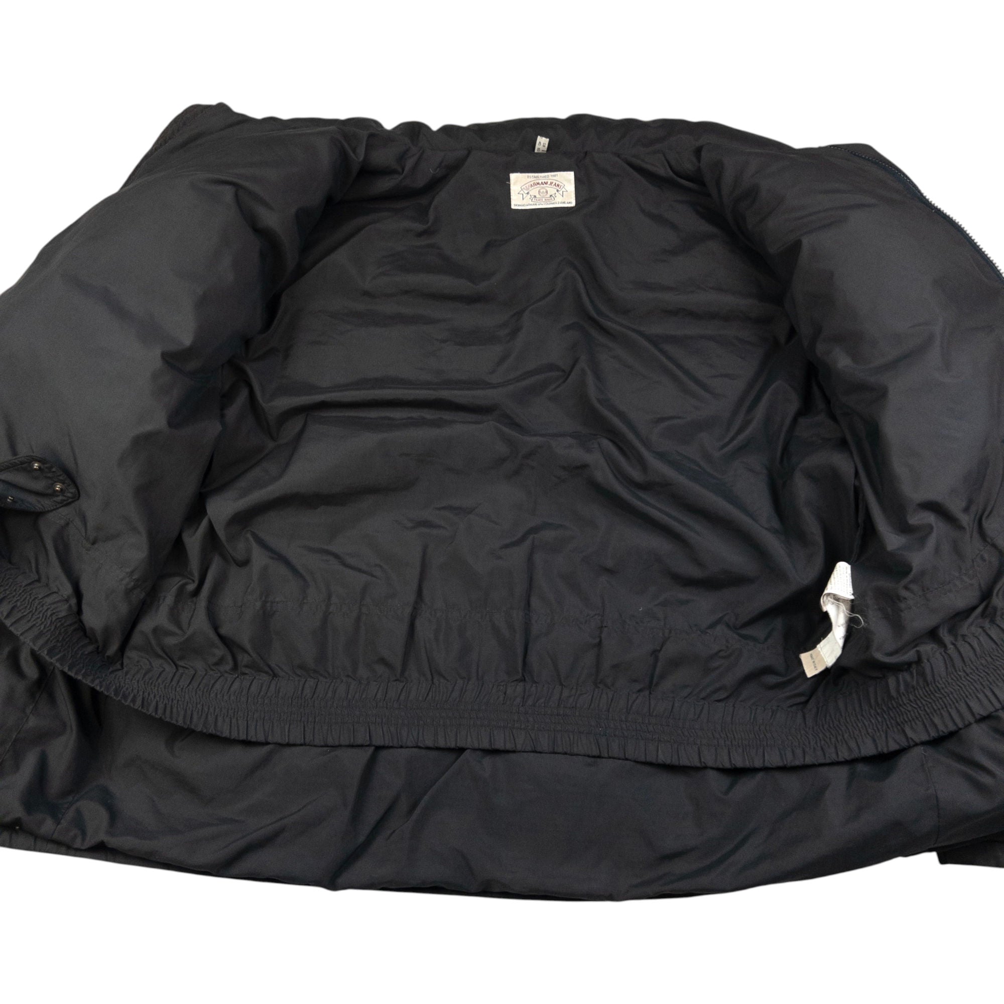 Vintage Armani Jeans Zip Up Puffer Jacket Size XL