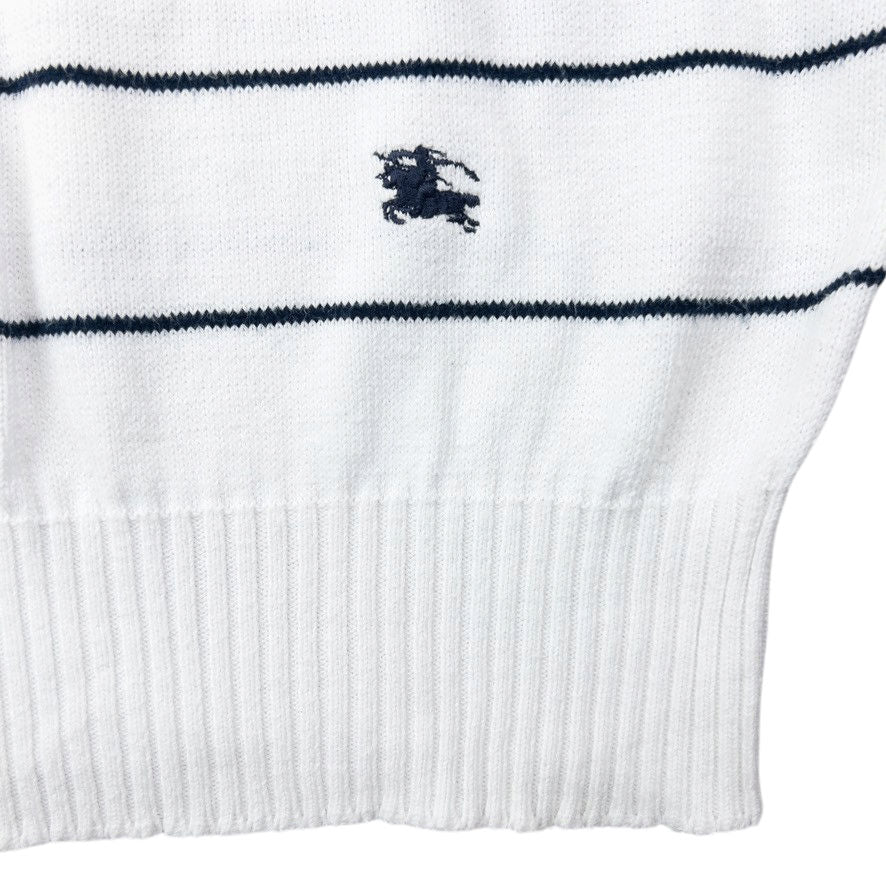 Vintage 90s Burberry Striped Knit Jumper Size M