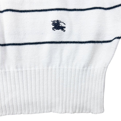 Vintage 90s Burberry Striped Knit Jumper Size M