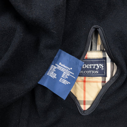 Vintage 90s Burberry Fleece Lined Button Up Trench Jacket Size XL