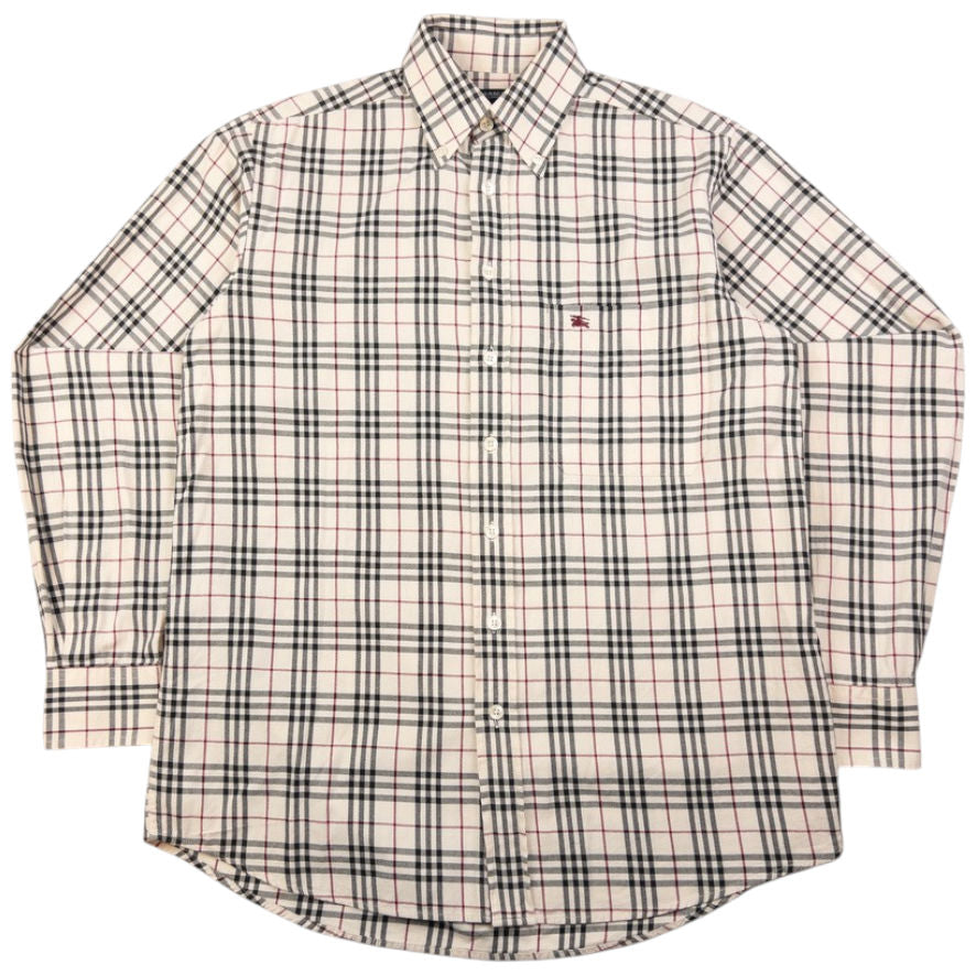 Vintage Burberry Nova Check Long Sleeve Button Up Shirt Size S