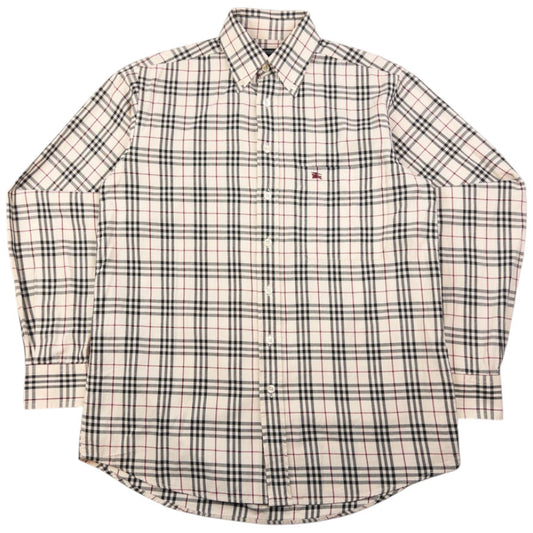 Vintage Burberry Nova Check Long Sleeve Button Up Shirt Size S