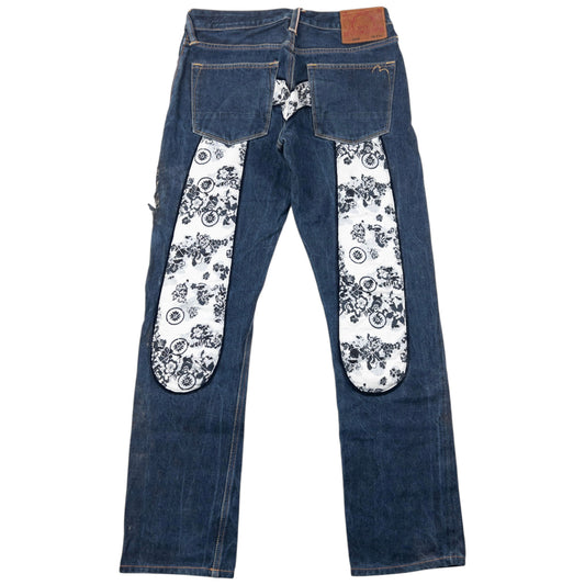 Vintage Evisu Quilted Floral Daicock Japanese Denim Jeans Size W30