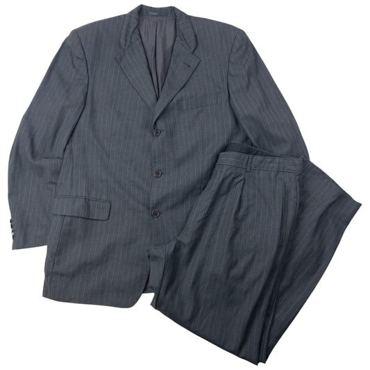 Vintage 2000s Hugo Boss Pinstripe Jacket & Trousers Suit Set Size XL